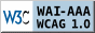 Level AAA conformance icon, W3C-WAI Web Content Accessibility Guidelines 1.0